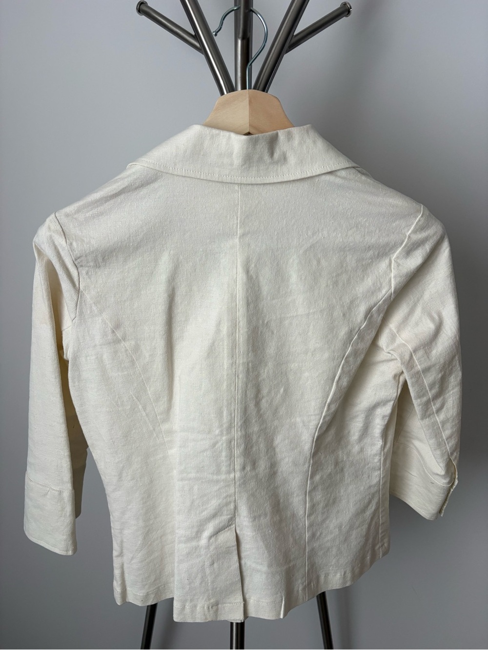 Linen Cream Blazer Jacket - Picture 2 of 13